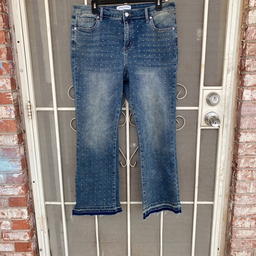 Studded rhinestone Blue Jeans